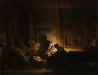 Die Heilige Familie bei Nacht, ca. 1642-48